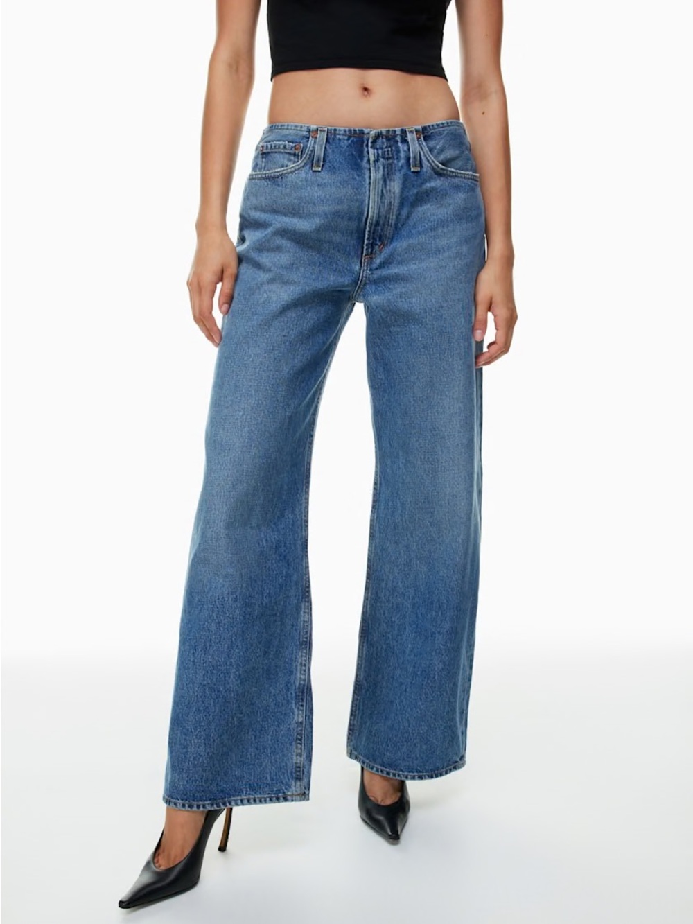 AGOLDE NWT Lex Low Rise / Slung Baggy Wide Leg Jeans - Picture 7 of 9